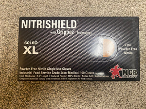 XL Textured Nitrile Gloves 6mm Orange